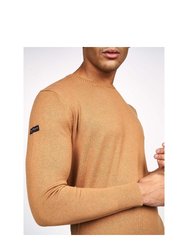 Mens Lempton Knitted Marl Sweater - Brown