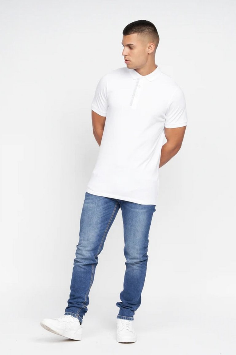 Mens McClay Polo Shirt - White - White