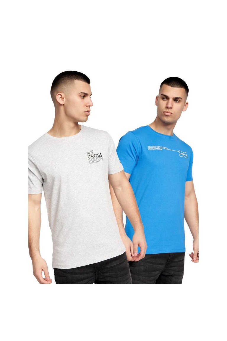 Mens Pentan T-Shirt - Pack Of 2 - Blue/Gray