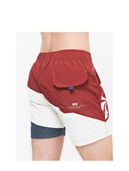 Mens Quarts Swim Shorts - Red