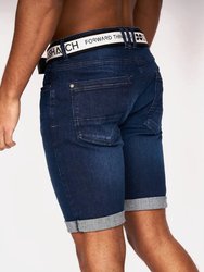 Mens Reestier Denim Shorts - Dark Wash