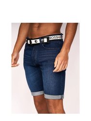 Mens Reestier Denim Shorts - Dark Wash