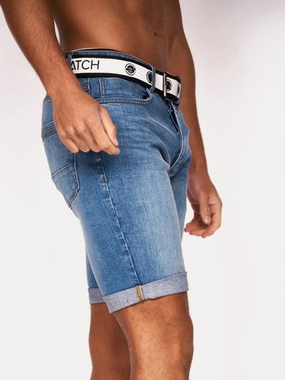 Crosshatch Mens Reestier Denim Shorts - Mid Wash product