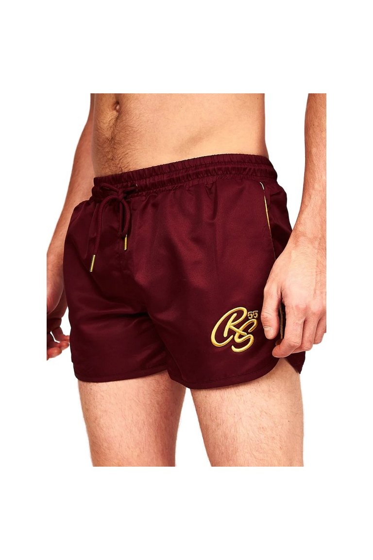 Mens Royalties Swim Shorts - Deep Red - Deep Red