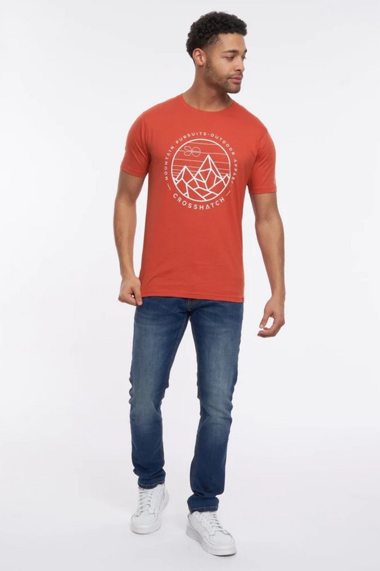 Mens Talung Marl T-Shirt - Red - Red