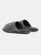 Mens Tinuviel Faux Fur Slippers - Black/Charcoal