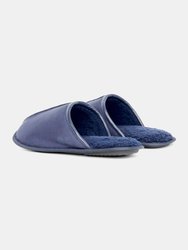 Mens Tinuviel Faux Fur Slippers - Navy