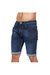 Mens Tonwin Denim Embossed Shorts - Dark Wash