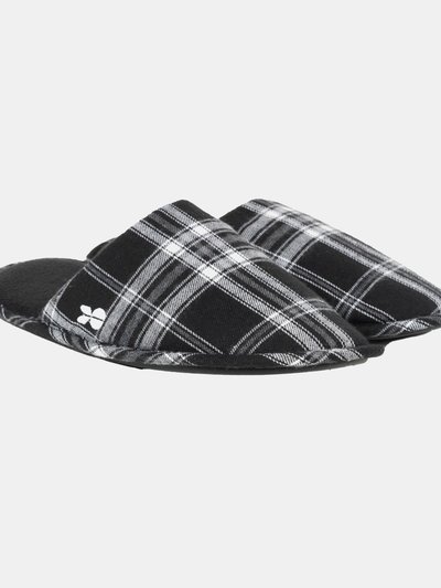 Crosshatch Mens Twostep Checked Slippers - Black product