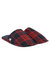 Mens Twostep Checked Slippers - Red - Red
