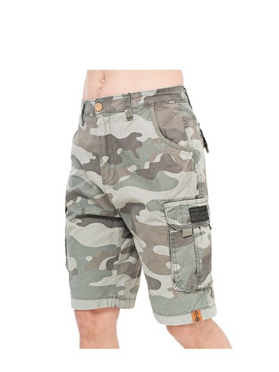 Crosshatch Mens Watchford Camo Cargo Shorts - Olive product