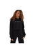 Womens/Ladies Crushaw Crop Hoodie - Black