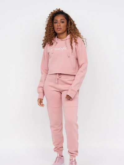 Crosshatch Womens/Ladies Crushaw Crop Hoodie - Pink product