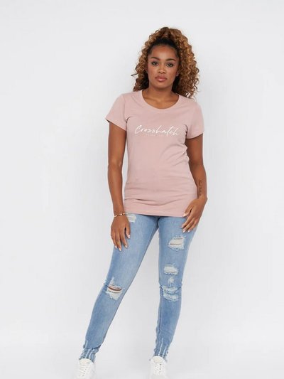 Crosshatch Womens/Ladies Evemoore T-Shirt - Dusty Pink product