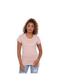 Womens/Ladies Evemoore T-Shirt - Dusty Pink