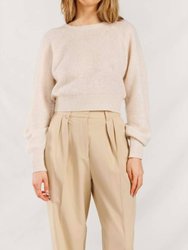 Gauzy Knit Cropped Cashmere Sweater - Cotton