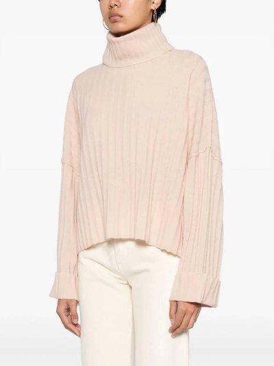 CRUSH Rosie Ribbed Roll Neck Sweater In Sugar product