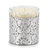 Crystal Candles: Bass Relief Design With Silver Leaf Finish - (10 Oz)