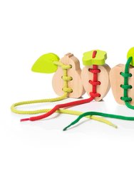 Wise Elk/Cubika Wooden Lacing Toy Set - Fruits