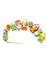 Wooden Lacing Toy - Fishes