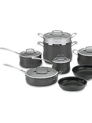 13-Piece Hard Anodized Contour-Stainless-Steel Cookware Set