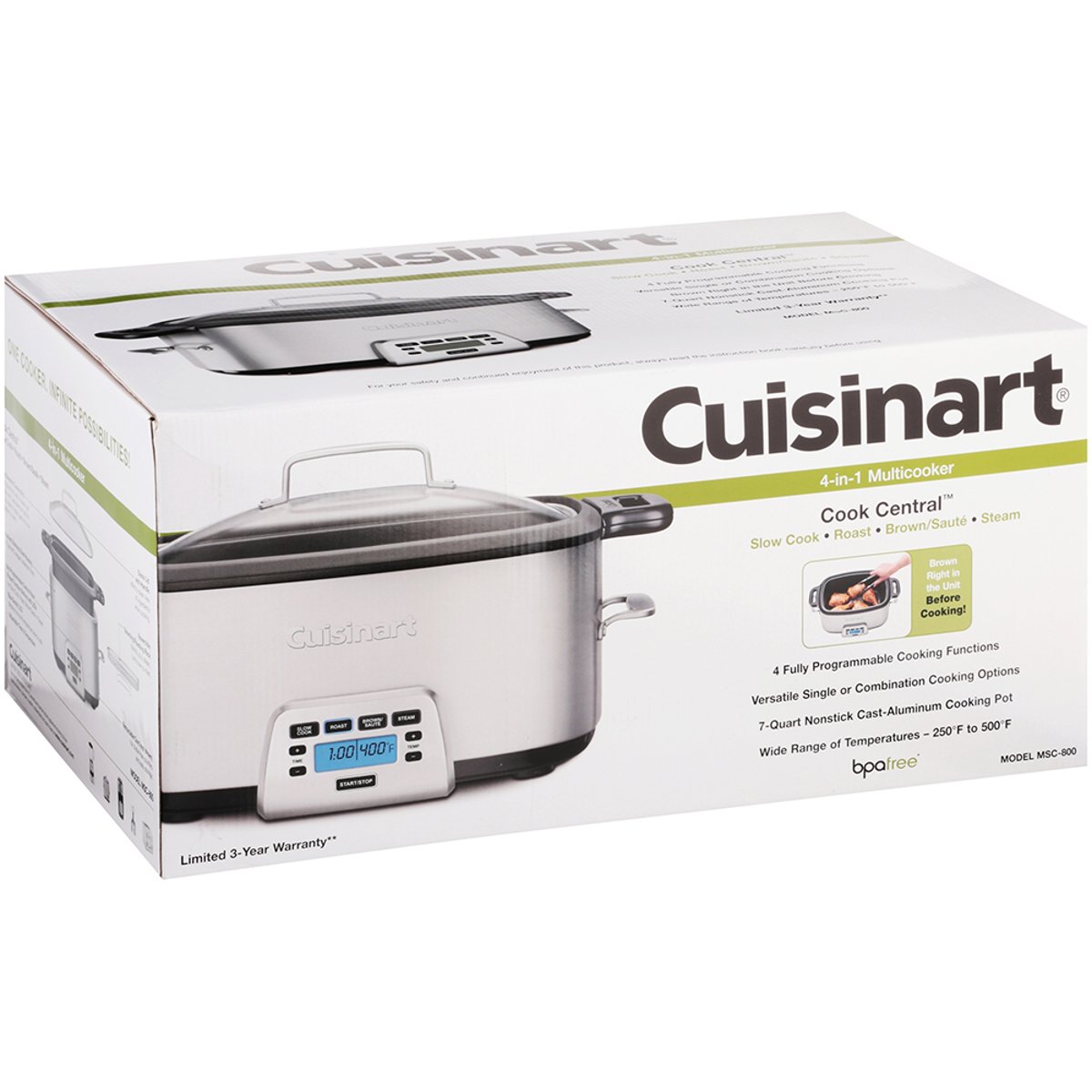 Cuisinart 7 Quart 4-In-1 Cook Central Multicooker