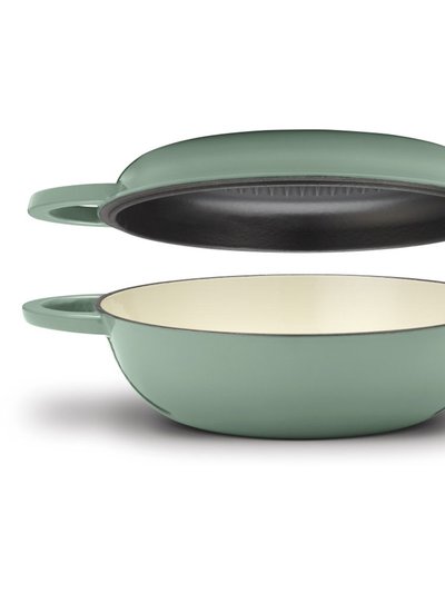 Cuisinart Chefs Classic Enameled Cast Iron 2-In-1 Cookware Set - Sage Green product