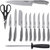 Graphix Collection 13-Piece Stainless Steel Cutlery Block Set