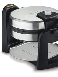 Round Flip Belgian Waffle Maker