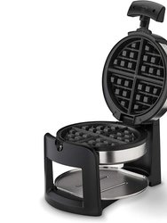 Round Flip Belgian Waffle Maker