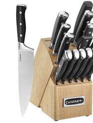 Triple Rivet Black 15-Piece Cutlery Set With Block