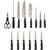 Triple Rivet Black 15-Piece Cutlery Set With Block