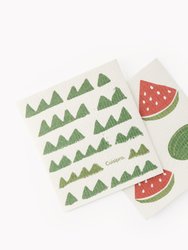 Cuisipro All Purpose Eco-Cloth 2pk - Grn Triangle/Watermelon