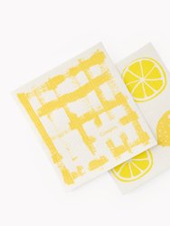 Cuisipro All Purpose Eco-Cloth 2pk - Yellow Stripe / Lemon