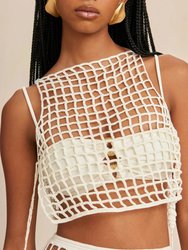 Mochni Crochet Cover Up - Off White
