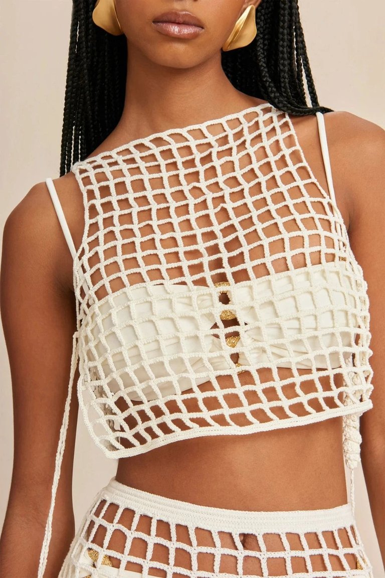 Mochni Crochet Cover Up - Off White