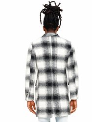 3/4 Trench Coat In Plaid