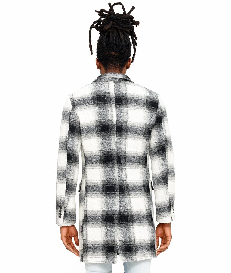 3/4 Trench Coat In Plaid
