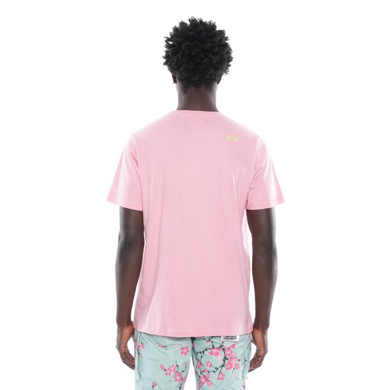 3D Clean Shimuchan Logo  Short Sleeve Crew Neck Tee In Candy Pink