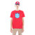 3D Clean Shimuchan Logo  Short Sleeve Crew Neck Tee In High Risk Red - Red