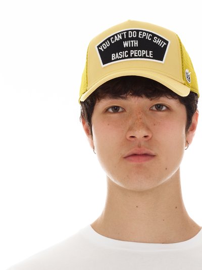 Cult of Individuality "Can't Do Epic Shit" Mesh Back Trucker Curved Visor In Vintage Yellow product