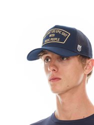 Cant Do Epic Sh*t Mesh Back Trucker Curved Visor Navy Hat