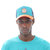 Clean Logo Mesh Back Trucker Curved Visor Cap In Tile Blue - Blue