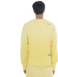 Core Crew Neck Fleece In Vintage Yellow