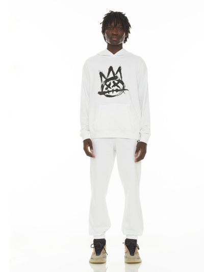Cult of Individuality Crew Neck Fleece Sweatshirt In White product