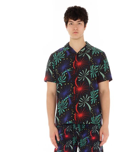 Cult of Individuality Cuban Short Sleeve Woven "Fireworks" product