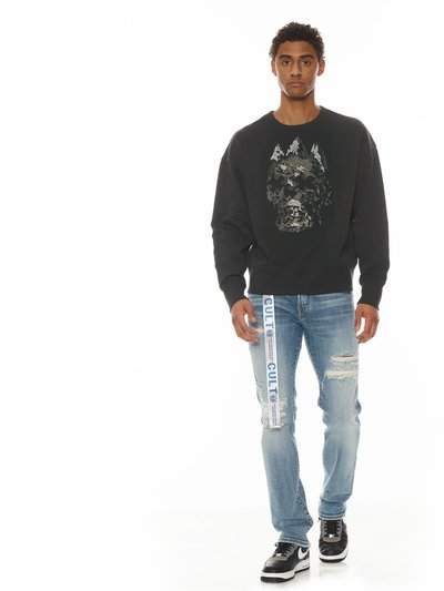Cult of Individuality French Terry Crewneck Sweatshirt "Crystal Skull" product