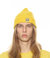 Knit Hat With Black And White In Maize - Yellow