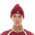 Knit Hat With Clean 2 Tone Shimuchan Logo In Cabernet - Red