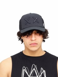 Mesh Back Trucker With Black XX - Black